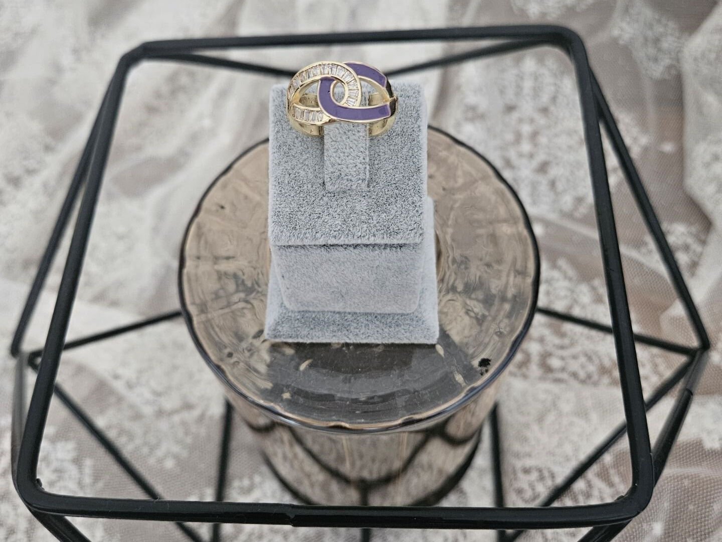 Mor Mineli Zirkon Tasli Yuzuk