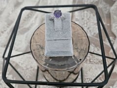 Gumus Renkli Safir Tektas Zirkon Yuzuk