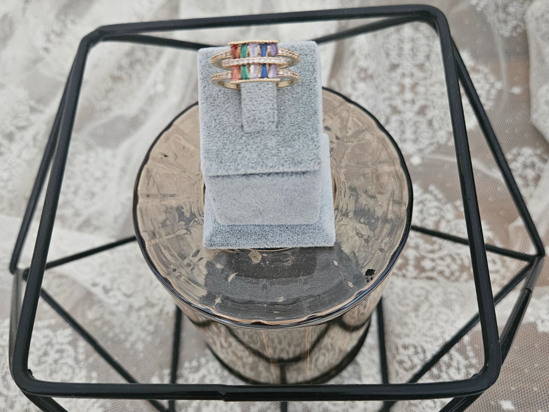 Renkli Zirkon Tasli Yuzuk