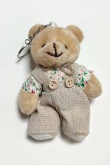 Elbiseli Sevimli Ayıcık Peluş Anahtarlık