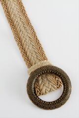 Yuvarlak Tokalı Hasır Kemer (4,5 cm)