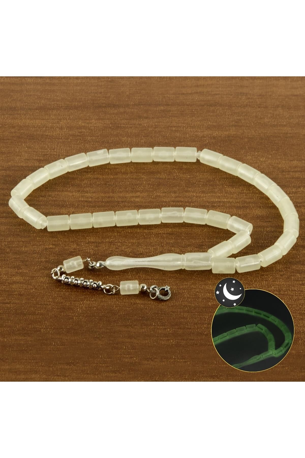 Silindir Kesim Fosforlu Tesbih 8*10 mm
