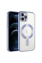 iPhone 14 Pro Max Lüx Magsaff Lazer Silikon Kılıf (Kamera Korumalı)