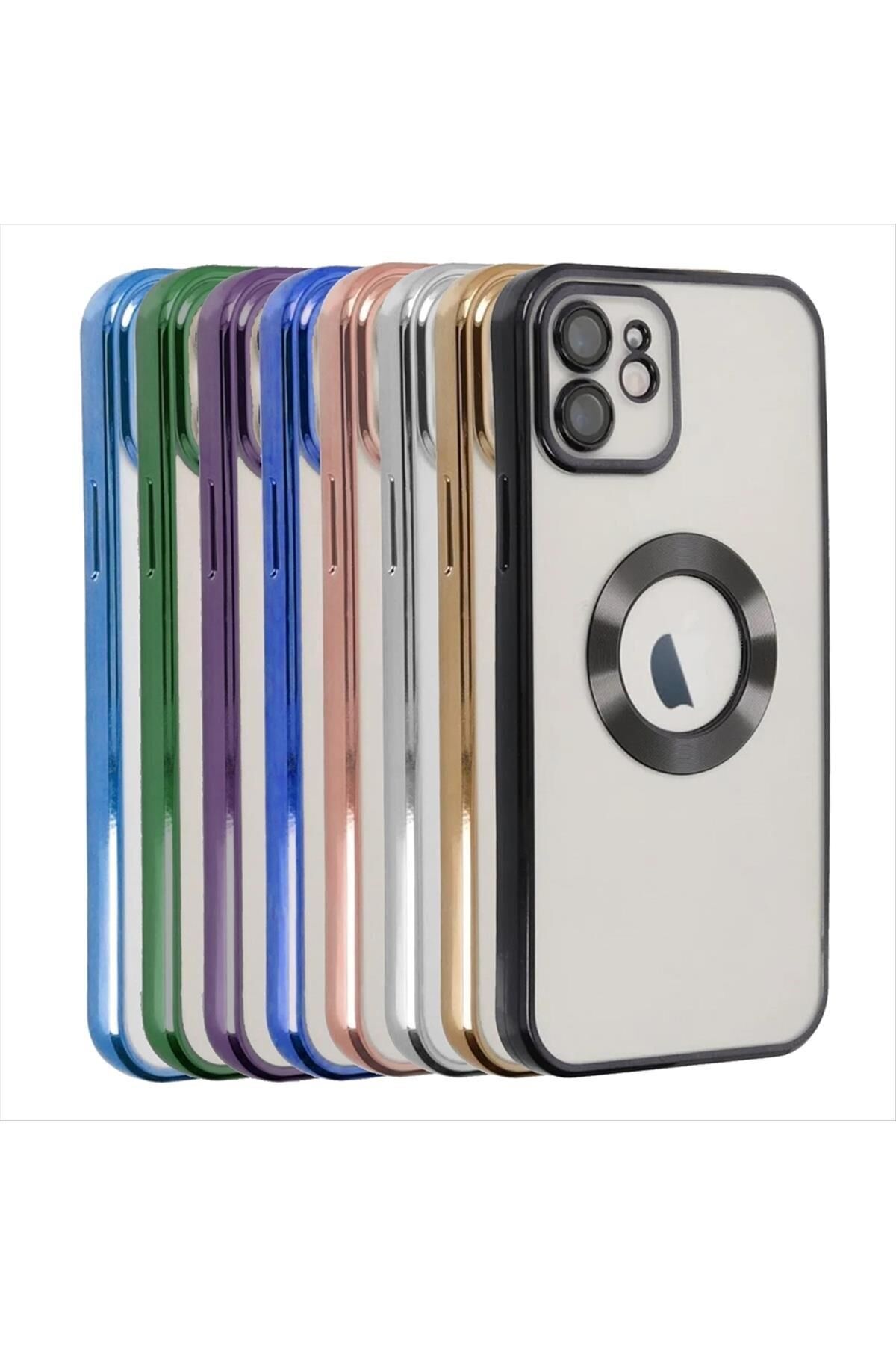 iPhone 12 Lensli Lazer Silikon Kılıf (Kamera Korumalı)