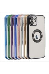 iPhone 12 Lensli Lazer Silikon Kılıf (Kamera Korumalı)