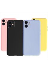 iPhone 11 Kadife Kaplı Lüx Lansman Silikon Kılıf