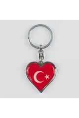 Ay Yıldız Kalp Figürlü Metal Anahtarlık