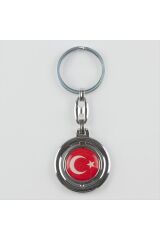 Ay Yıldız Figürlü Metal Anahtarlık