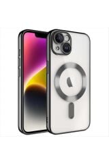 iPhone 14 Plus Lüx Magsaff Lazer Silikon Kılıf (Kamera Korumalı)