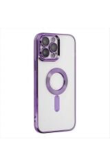 iPhone 13 Pro Lüx Magsaff Lazer Silikon Kılıf (Kamera Korumalı)