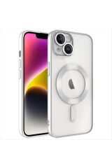 iPhone 13 Lüx Magsaff Lazer Silikon Kılıf (Kamera Korumalı)