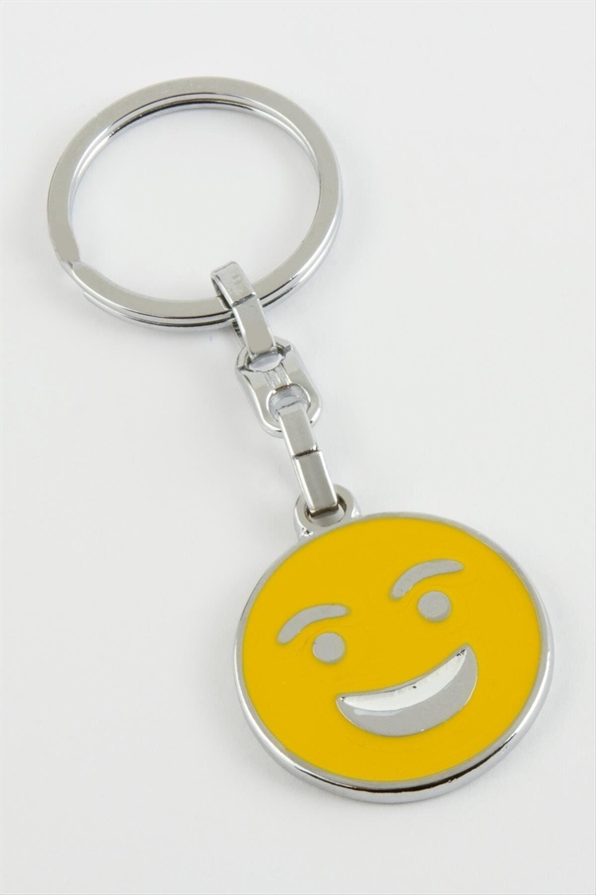 Gülen Yüz Emoji Metal Anahtarlık