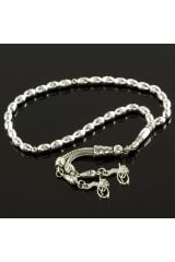 Çizgili Oval Metal Tesbih 0,6 mm